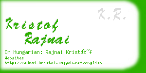 kristof rajnai business card